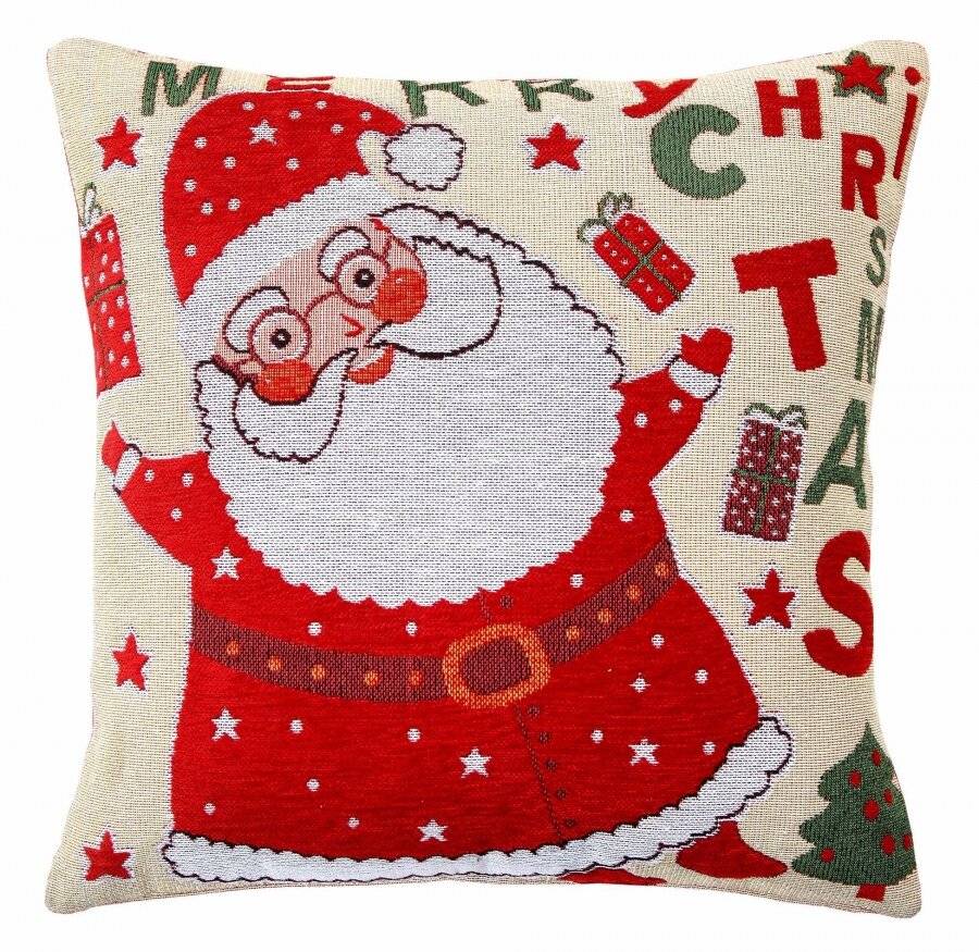 Dancing Santa Xmas Cushion Cover Sofa Bed Pillow Case With Insert