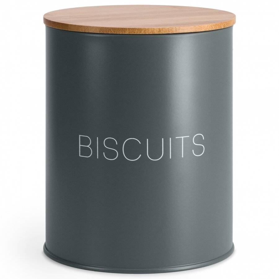 EHC Airtight Biscuit/Cookie Storage Canister With Airtight Lid, Grey