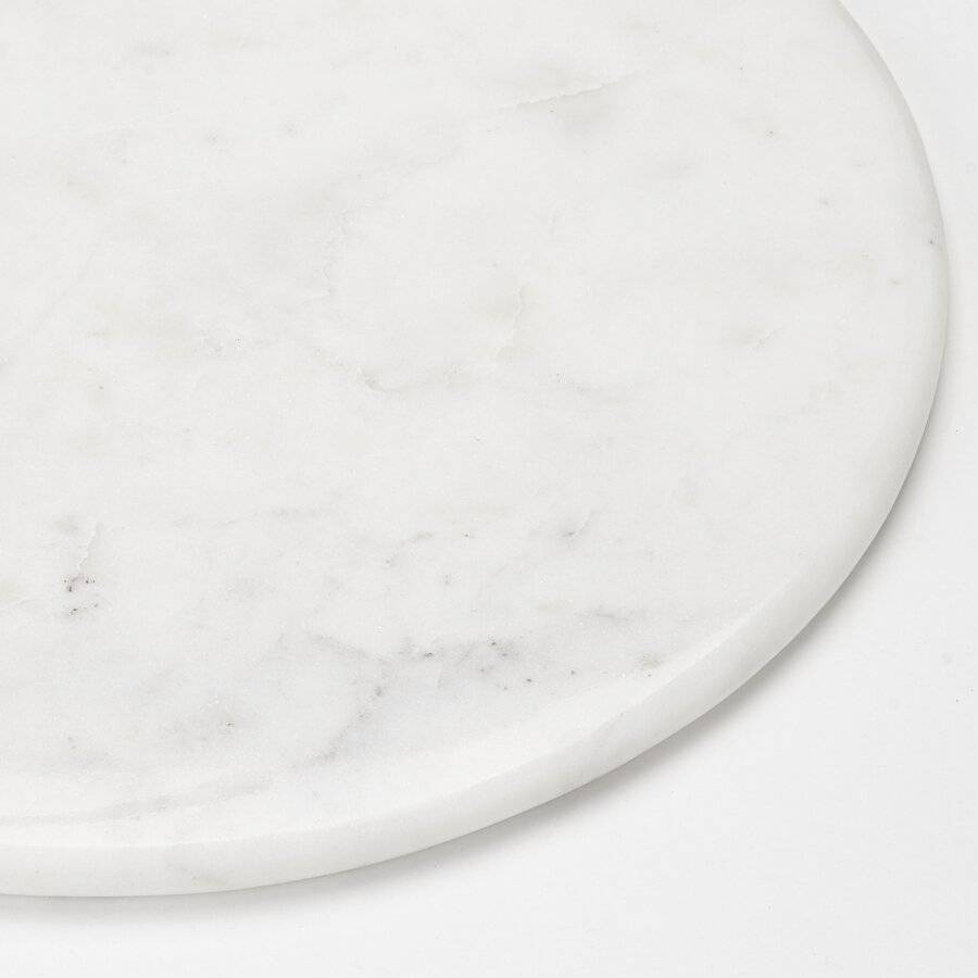 EHC Large White Marble Cheese Board Chopping & Serving Board - 30 cm