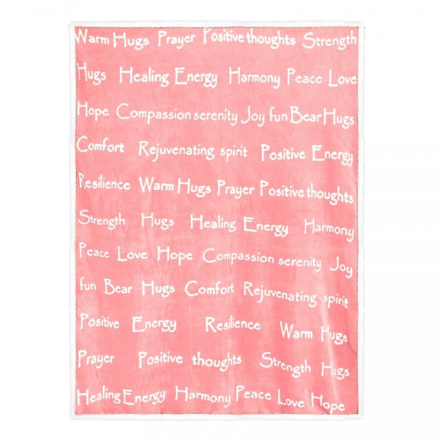 EHC Luxuriously Soft Warm Sherpa Printed Single Blanket - Pink