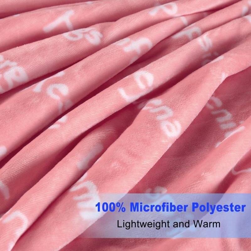 EHC Luxuriously Soft Warm Sherpa Printed Single Blanket - Pink