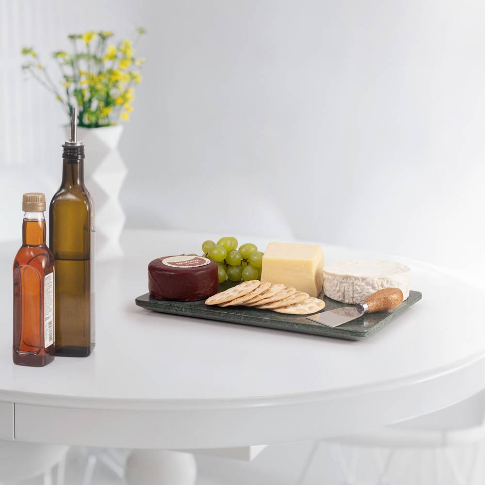 EHC Marble Kitchen Cutting Chopping Board with Anti-Slip Pads, Green