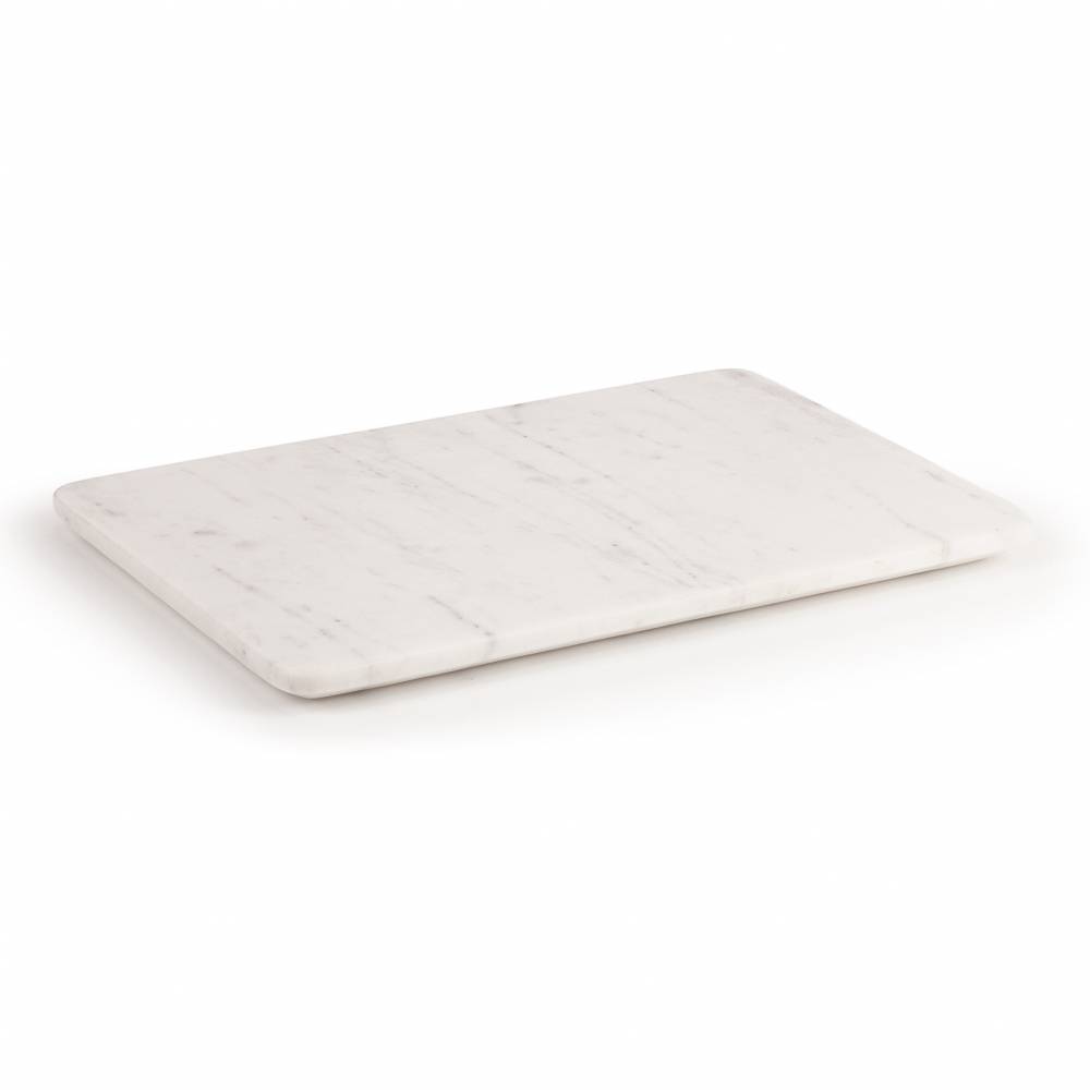 EHC Marble Kitchen Cutting Chopping Board with Anti-Slip Pads, White