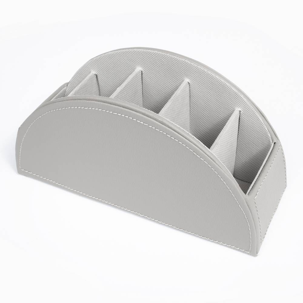 EHC Multifunctional Faux Leather Office Desk/Stationery Unit - Grey