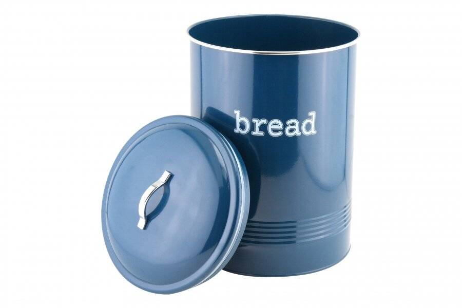 EHC Round Enamel Airtight Bread Storage Container - Azzurri Blue