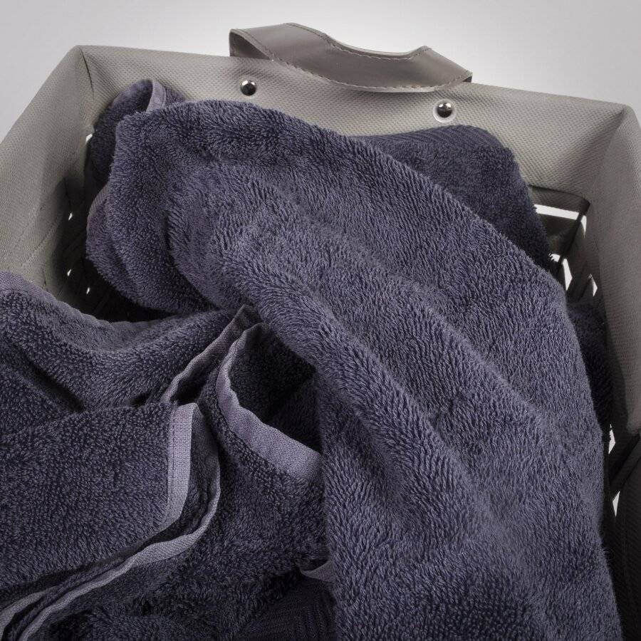 EHC Single Non Woven Rectangular Storage Basket Hamper - Grey