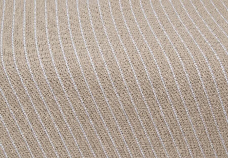 EHC Soft Divine Stripe Cotton King Size Throw, Beige - 225 cm X 250 cm