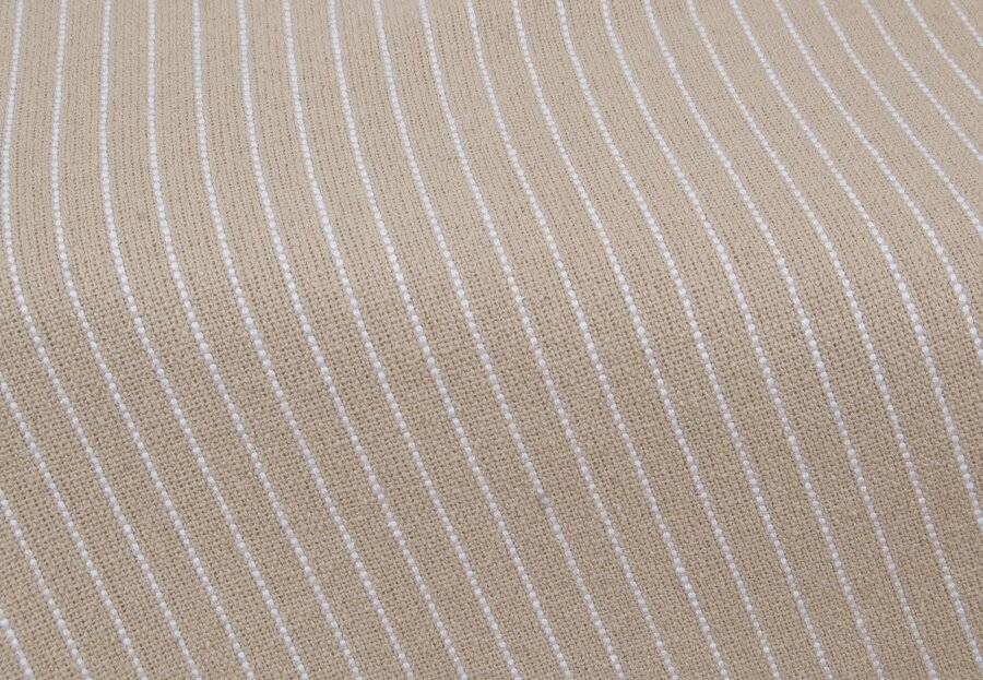 EHC Soft Divine Stripe Cotton Super King Throw, Beige 250 cm X 380 cm 