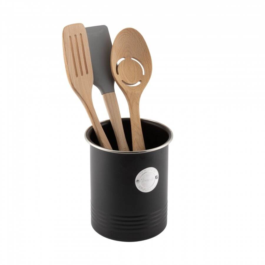 EHC Space Saving Utensil Organiser Storage Holder, Black, 15 x 12.5cm