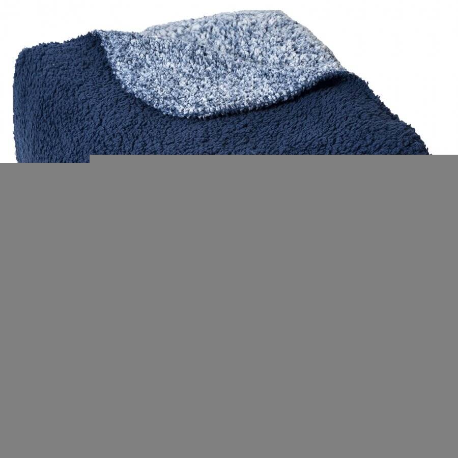 EHC Super Soft Teddy Fleece Blanket Throw, Navy Blue, 150 x 200 cm