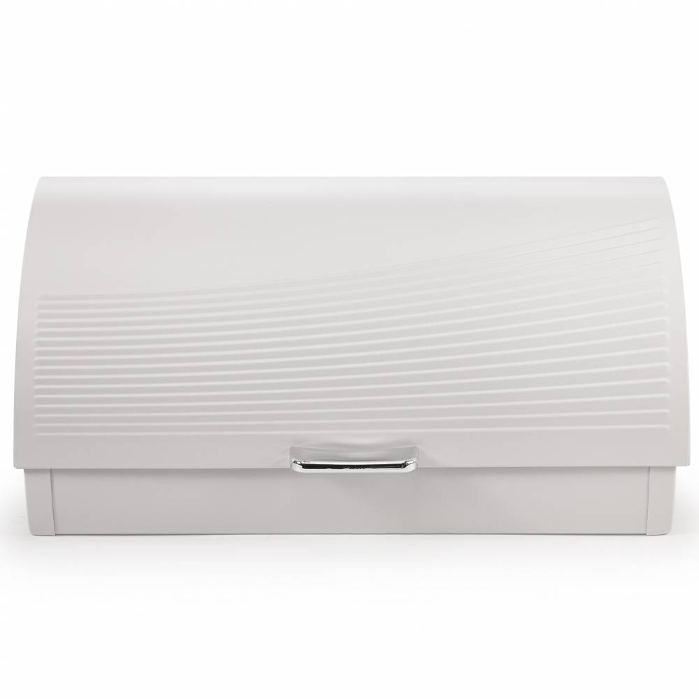 EHC Wave Pattern Bread Storage White Roll-Top Bread Bin - White