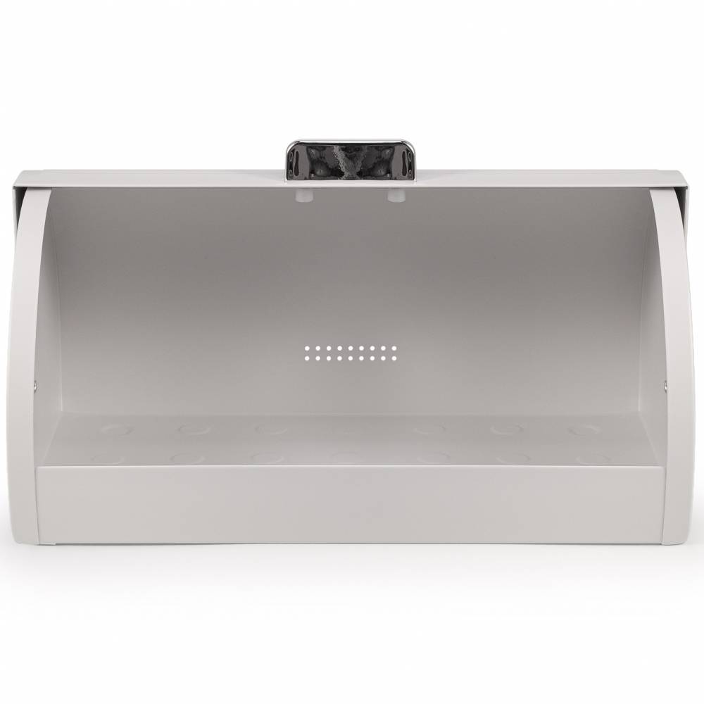 EHC Wave Pattern Bread Storage White Roll-Top Bread Bin - White