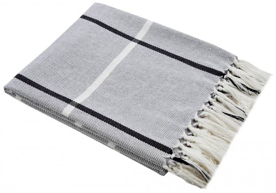 EHC Cotton Throw For Sofa, Settee or Armchair - Grey (127 cm x 152 cm)