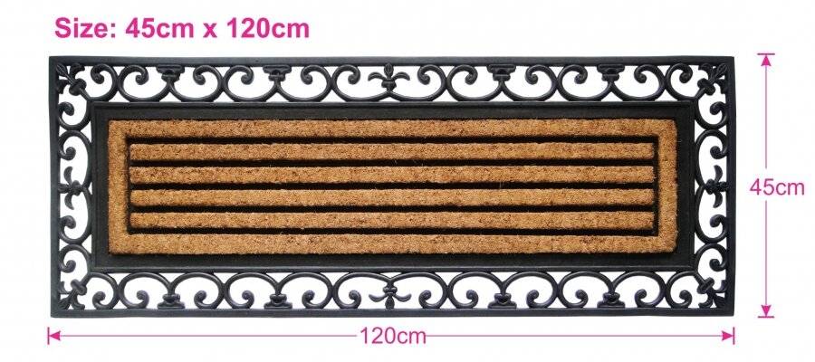 Extra Large Non Slip Rubber Coir Outdoor & Indoor Door Mat