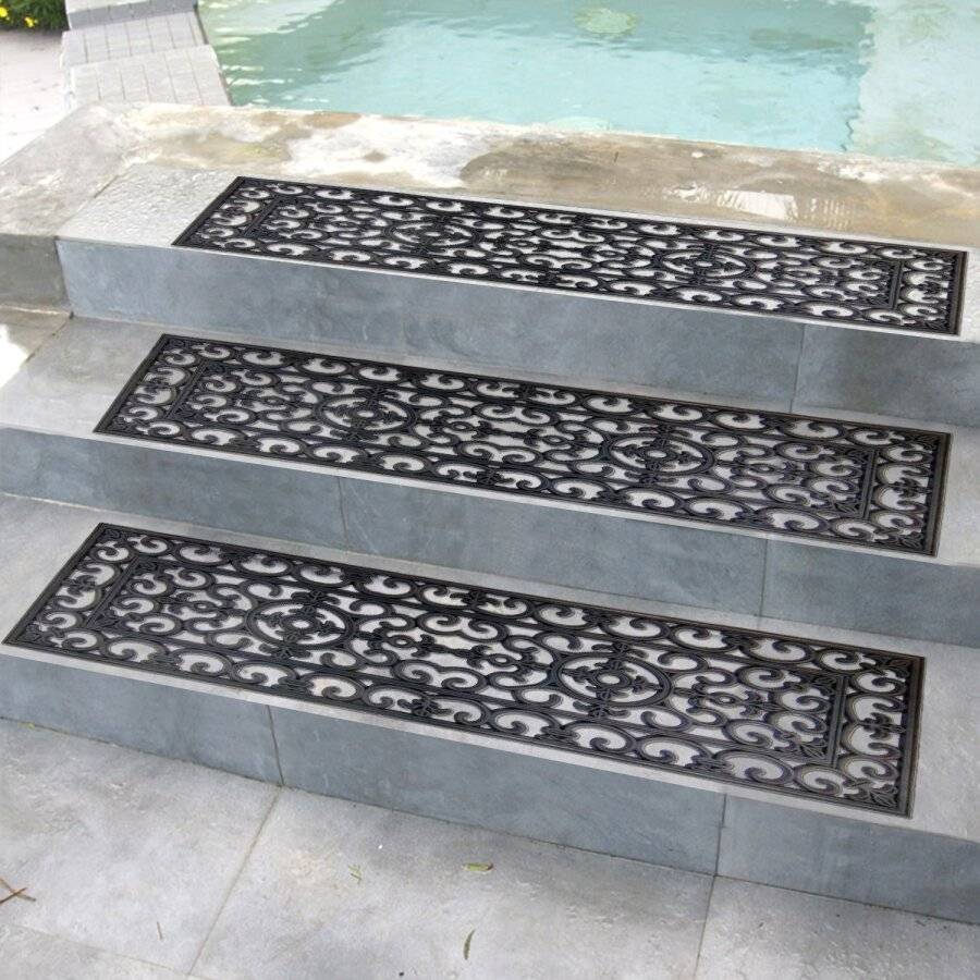 Extra Large Victorian Wrought Effect Outdoor/Indoor Non Slip Door Mat
