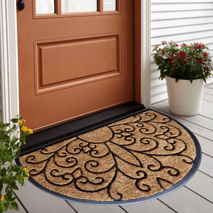 Half Moon Heavy Duty Thick Coir & Rubber Non Slip Entrance Door Mat