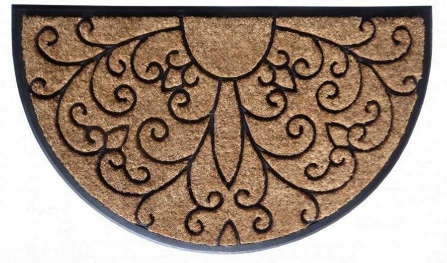 Half Moon Heavy Duty Thick Coir & Rubber Non Slip Entrance Door Mat