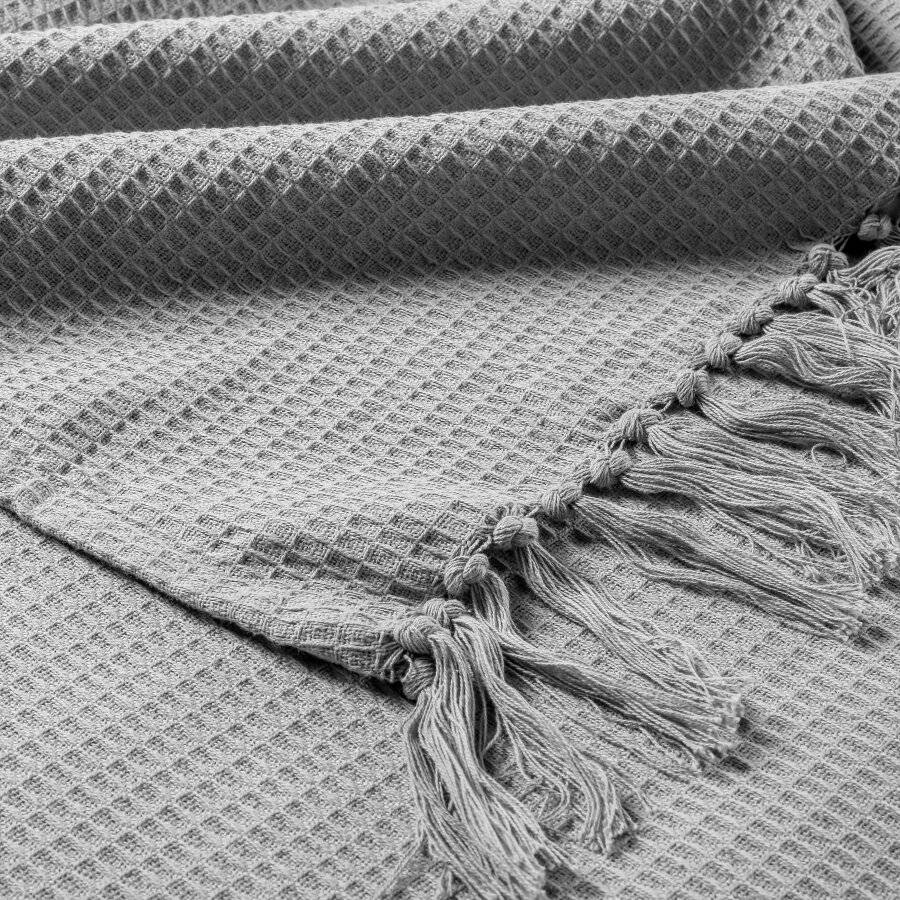 Handwoven Waffle Design Pure Cotton Extra Large Sofa Throw