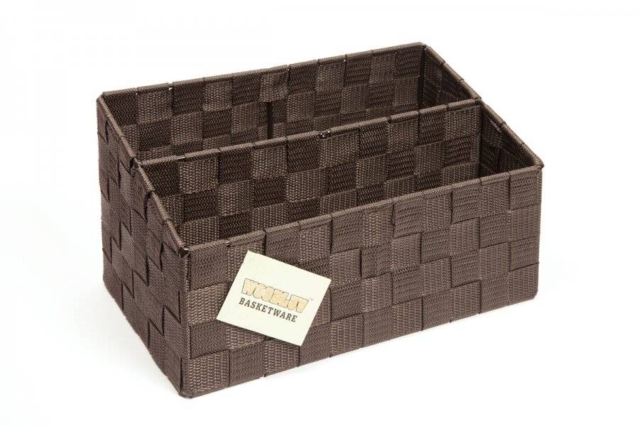 EHC Handwoven Polypropylene Letter and Mail, Organizer, Brown