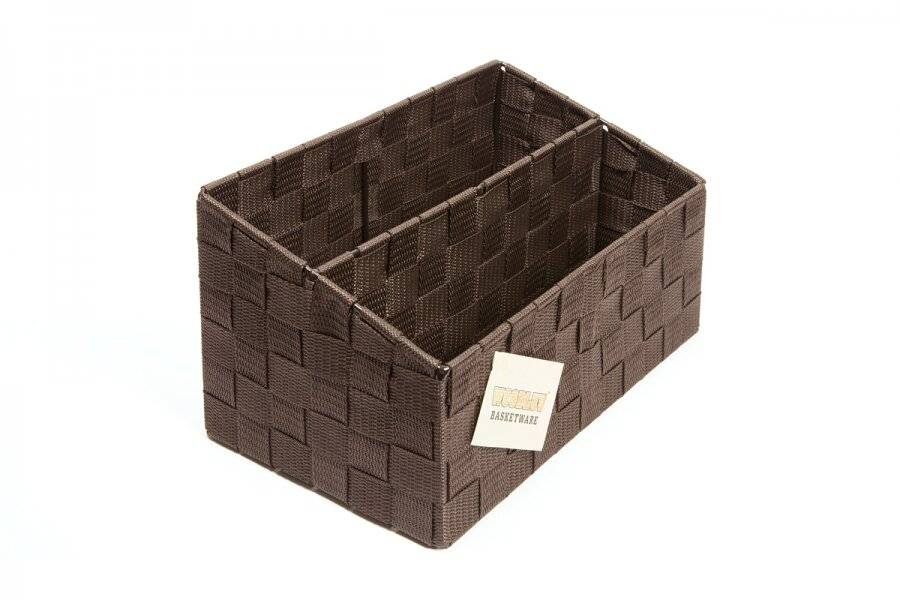 EHC Handwoven Polypropylene Letter and Mail, Organizer, Brown