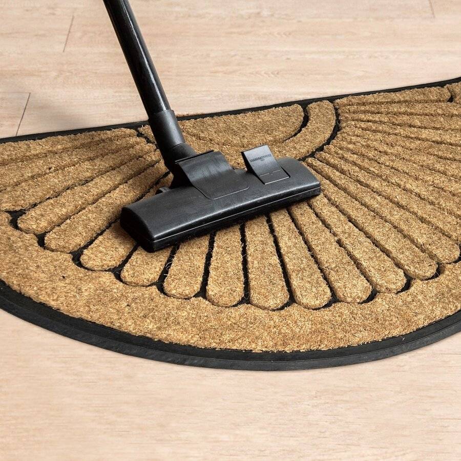 Heavy Duty XL Coir & Rubber Non Slip Half Moon Entrance Doormat