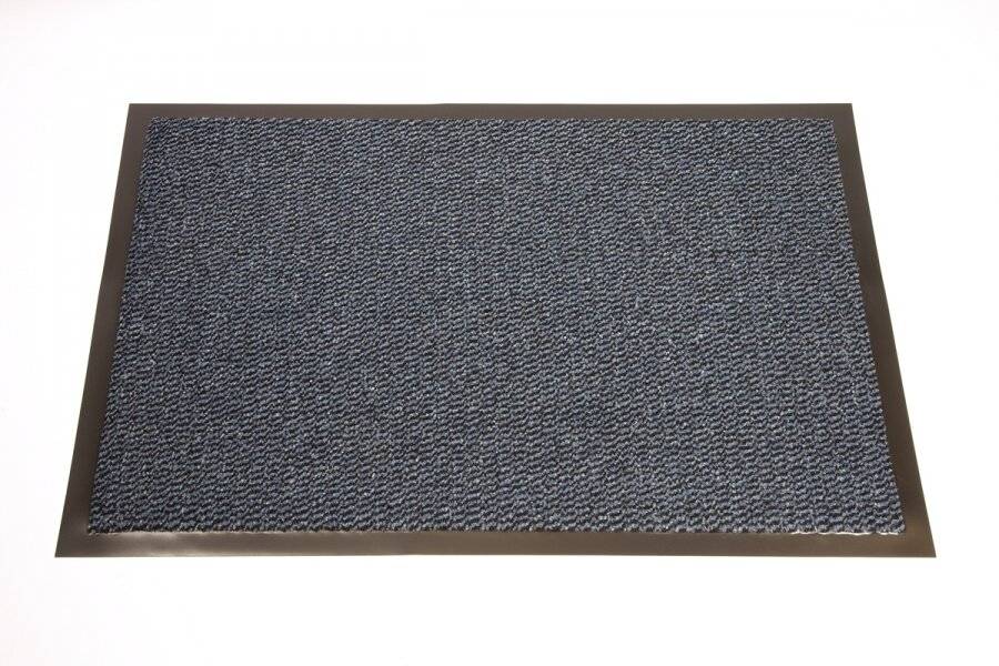 Heavy Duty Non Slip Dirt Barrier Doormat, 120 x 180 cm - Blue/Black