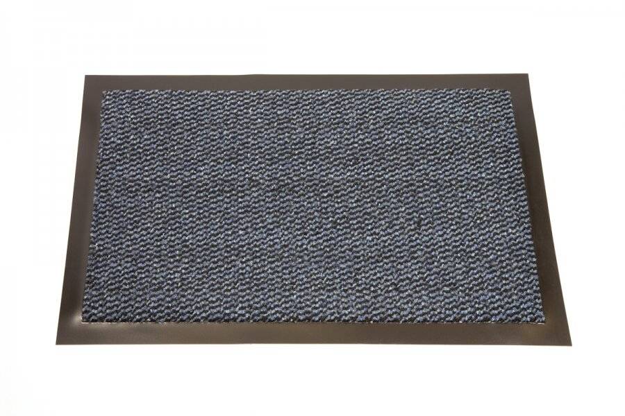 Heavy Duty Non Slip Dirt Barrier Doormat, 40 x 60 cm - Blue/Black