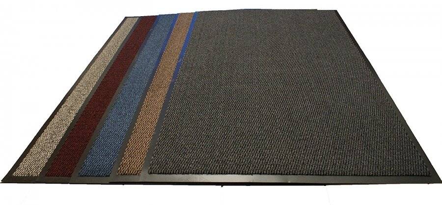 Heavy Duty Non Slip Dirt Barrier Doormat, 60 x 180 cm - Grey/Black