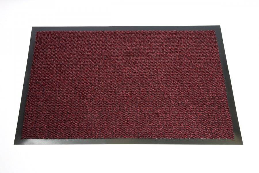 Heavy Duty Non Slip Dirt Barrier Doormat, 60 x 180 cm - Red/Black