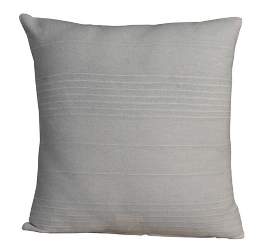 Indian Classic Rib Cotton Cushion cover 16" x 16" Inches - Natural