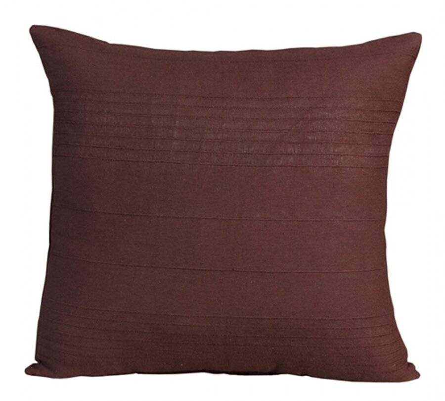 Indian Classic Rib Cotton Cushion cover 18" x 18" Inches - Chocolate