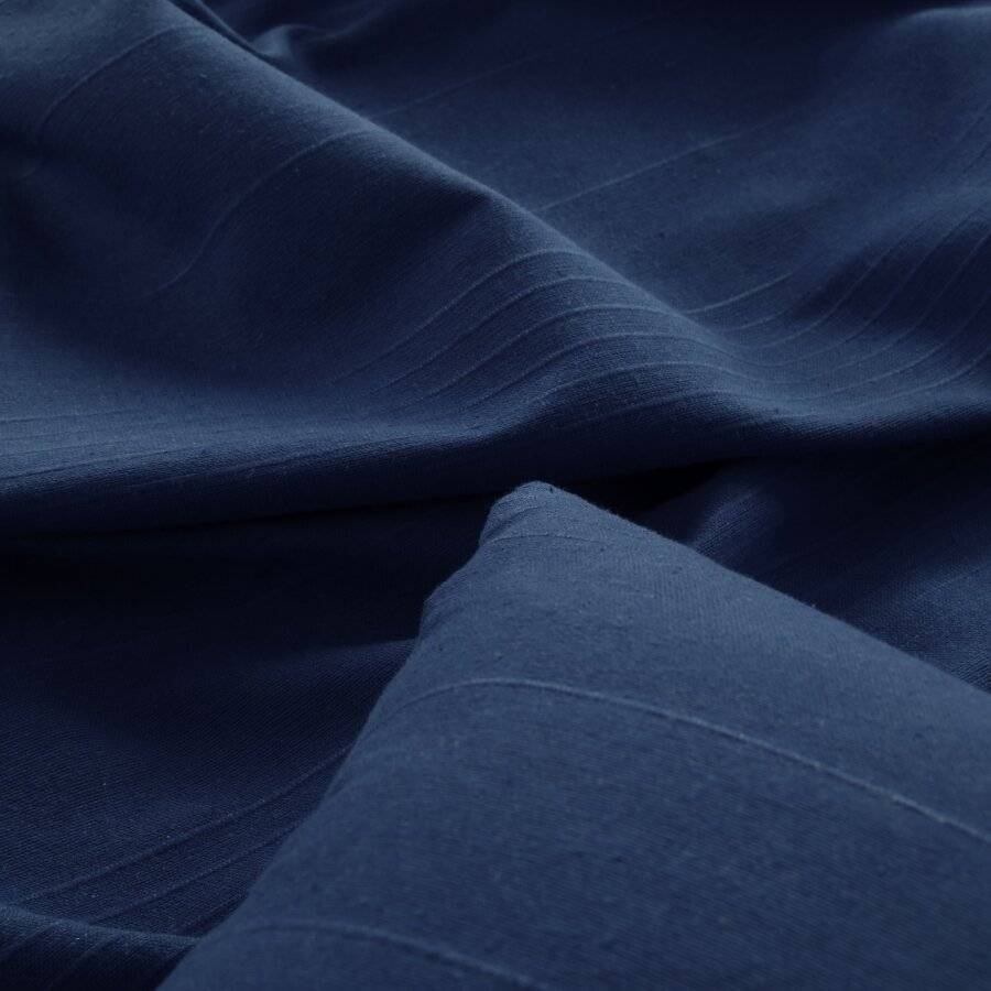 Indian Classic Rib Cotton Throw, For Sofa & King Size Bed - Navy Blue