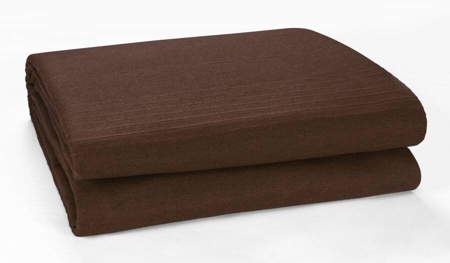 Indian Classic Rib Cotton Throw, For Armchair and Single-Chocolate