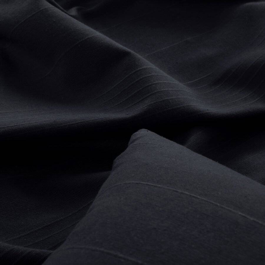 Indian Classic Rib Cotton Throw, For Super King Size Bed - Black