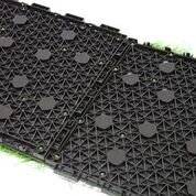 Interlocking UV Resistant Artificial Turf Grass Tiles Pack of 4