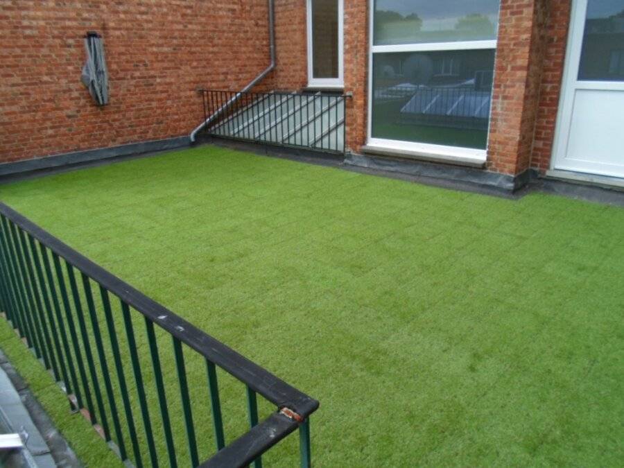 Interlocking UV Resistant Artificial Turf Grass Tiles Pack of 4