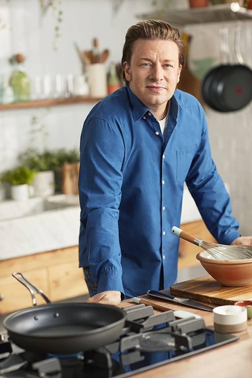 Jamie Oliver By Tefal 30 cm Hard Anodised Induction Frying Pan - Grey