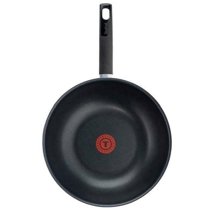 Jamie Oliver By Tefal PFOA Free Thermo-Spot Non-stick Black Wok, 28 cm