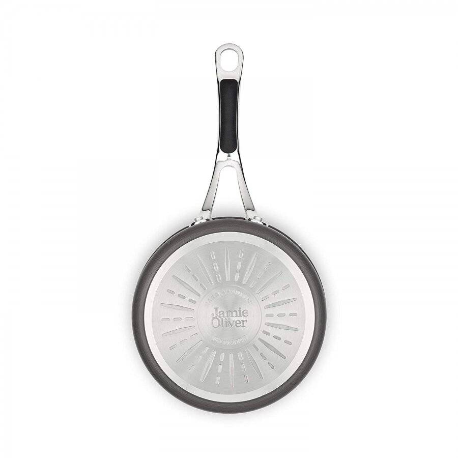 Jamie Oliver Hard Anodized Induction Saucepan With Lid, Black - 18cm