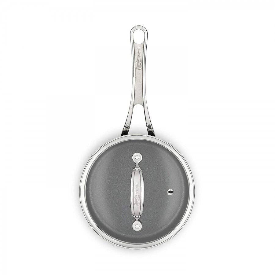 Jamie Oliver Hard Anodized Induction Saucepan With Lid, Black - 18cm