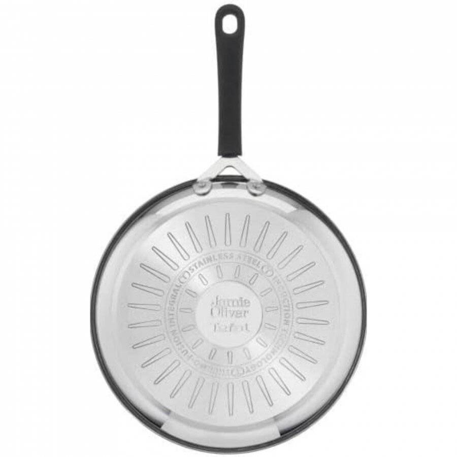 Jamie Oliver Stainless Steel 2-Piece Frying Pan Set, Silver, 20 & 28cm