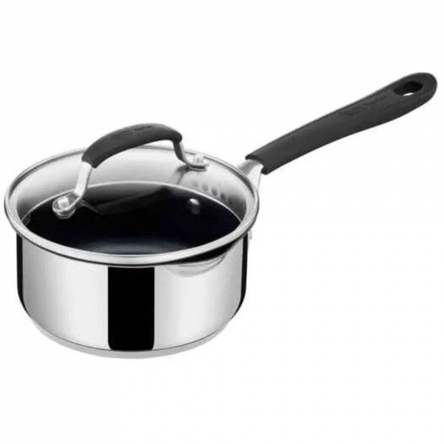 Jamie Oliver Stainless Steel Induction Saute Pan With Glass Lid, 20 cm