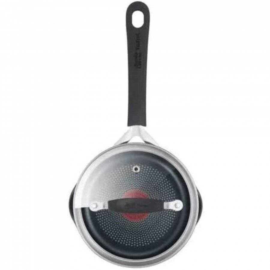 Jamie Oliver Stainless Steel Induction Saute Pan With Glass Lid, 20 cm