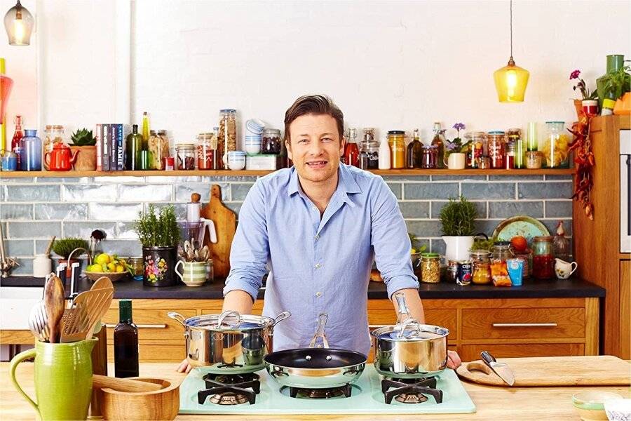 Jamie Oliver Stainless Steel Shallow Induction Pan With Lid - 30 cm