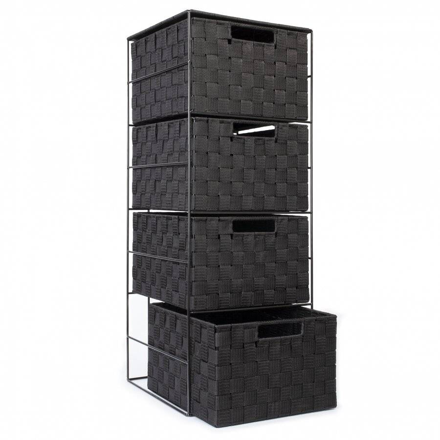 EHC 4 Drawer Large Storage Unit Cabinet for Bedroom//Bathroom Grey