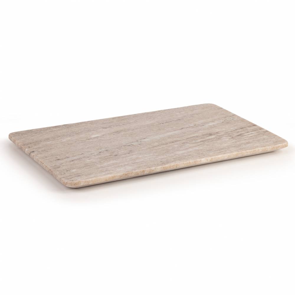 Large Marble Kitchen Cutting Chopping Board with Anti-Slip Pads, Brown