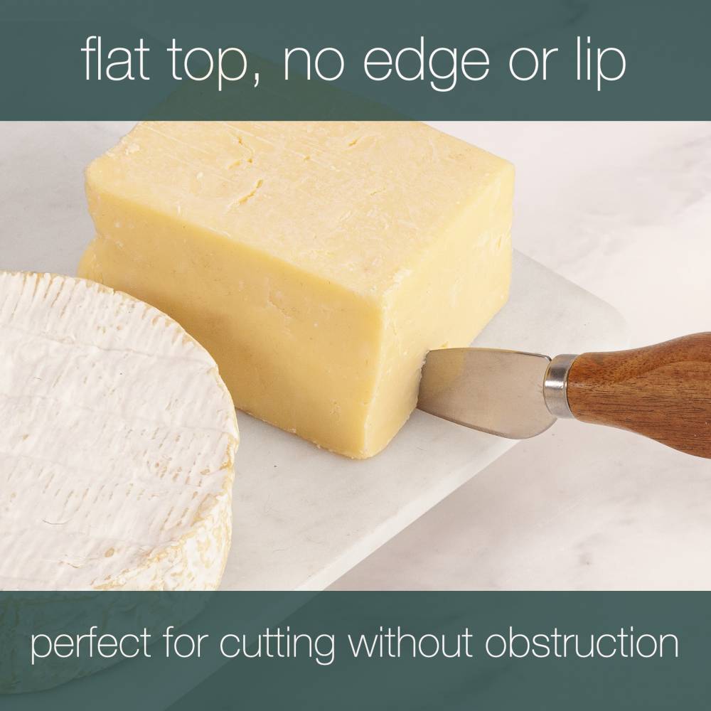 Large Marble Kitchen Cutting Chopping Board with Anti-Slip Pads, White