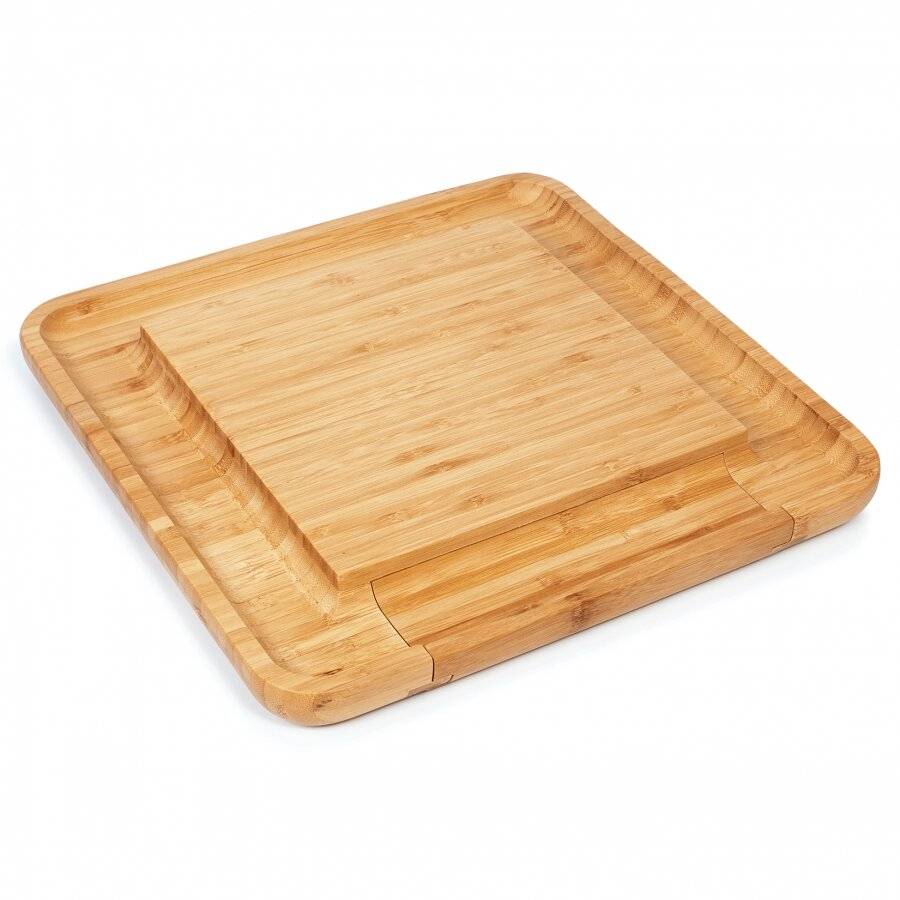 Large Square Wooden Expandable Cheese Board With Drawer