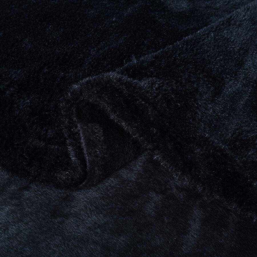 Luxurious Super Soft Snuggle Throw For Sofa, 127 x 152 cm - Black