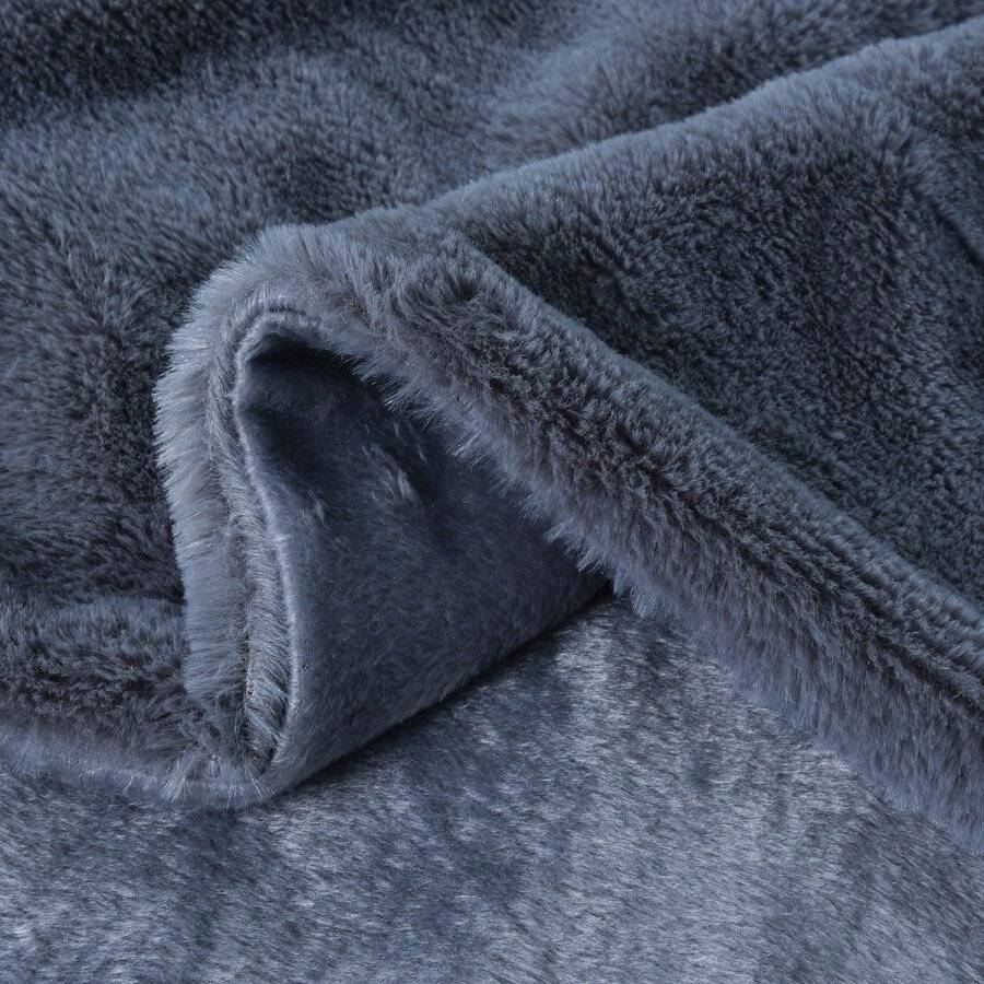 Luxurious Super Soft Snuggle Throw For Sofa, 127 x 152 cm - Grey